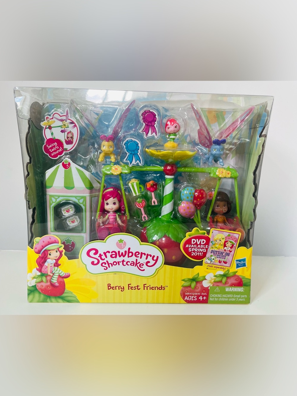 Strawberry Shortcake Berry Fest Friends Dolls Figures Swing Lot Hasbro 2010 New